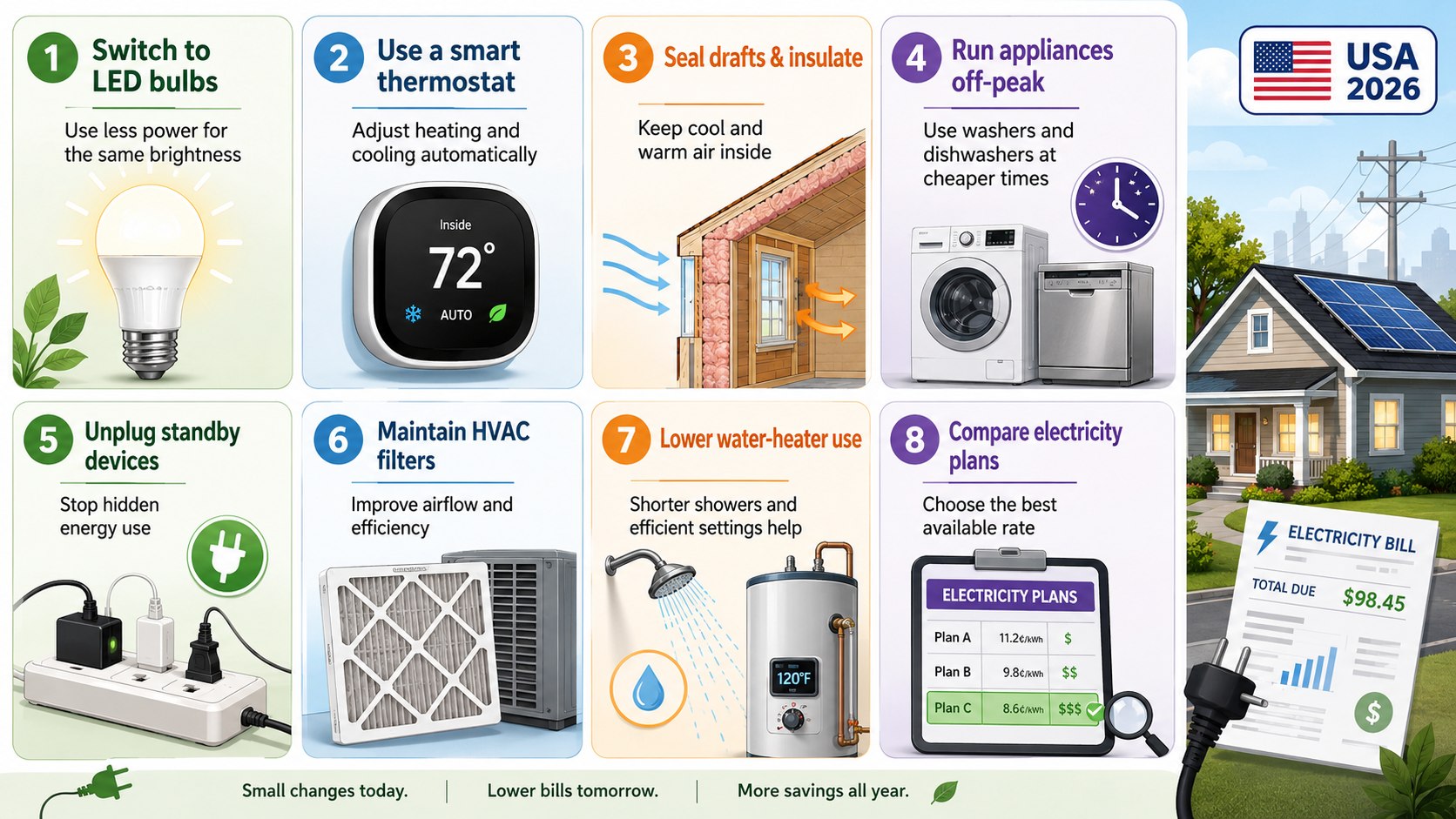 Why Is Your Electric Bill High in 2026? US Rates, HVAC Waste and Peak-Hour Fixes