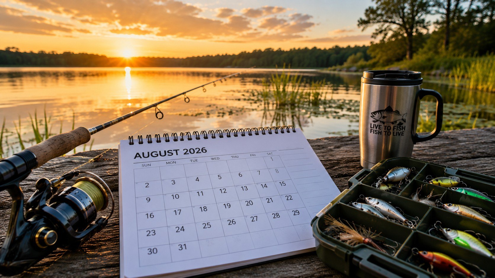 Fishing Calendar for August 2026 in the USA: Best Days, Moon Phases and Regional Targets