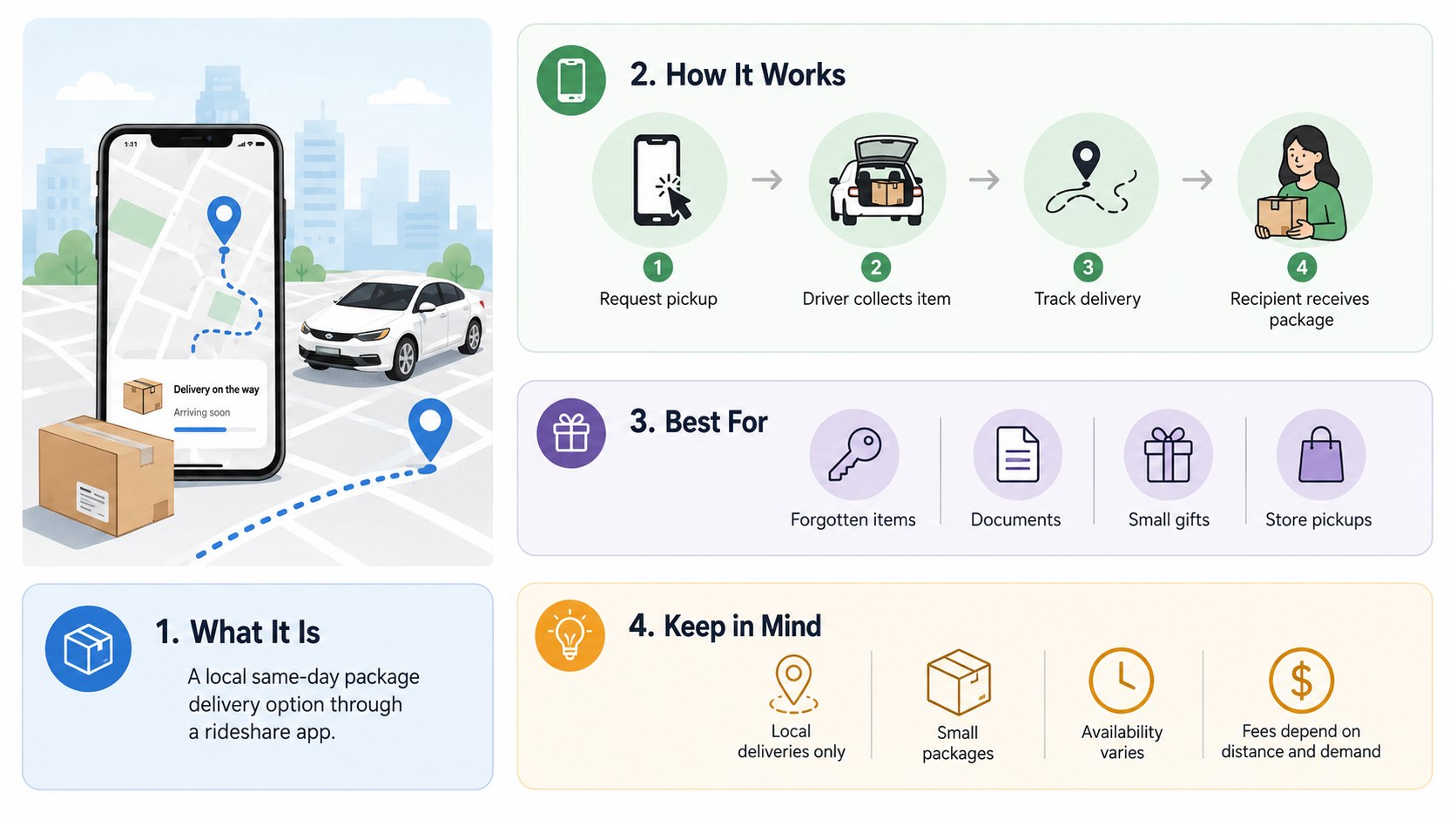 Uber Connect Package Delivery 2026: How It Works, Costs and Limits