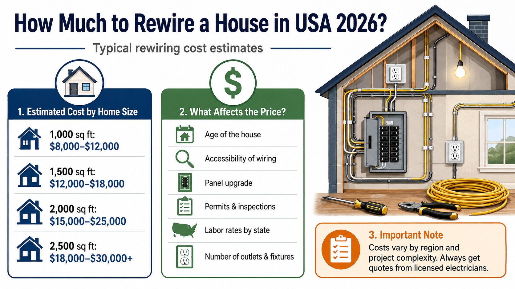 How Much Does It Cost to Rewire a House in 2026? Full USA Price Breakdown