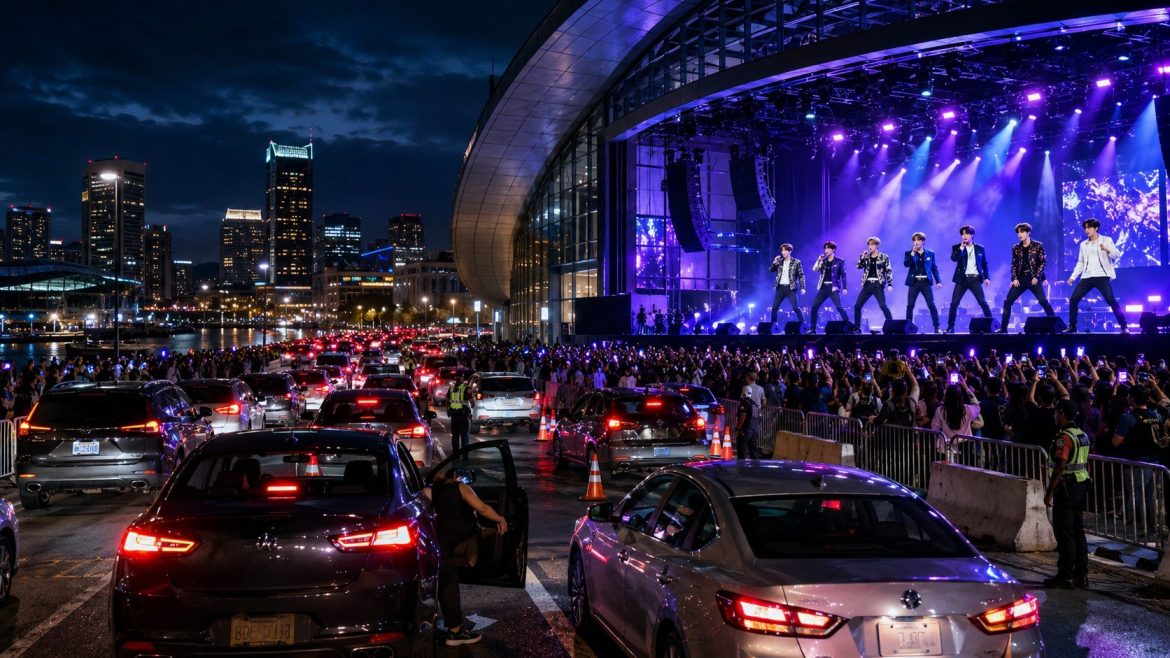 BTS Baltimore concert traffic brings road closures, parking restrictions and extra MTA service near M&T Bank Stadium on August 10–11.