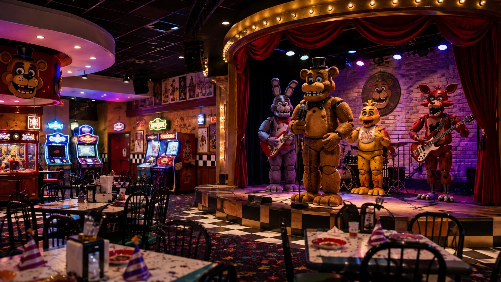 Real Freddy Fazbear’s Pizza to open in New Jersey in 2027 with animatronics and FNAF games