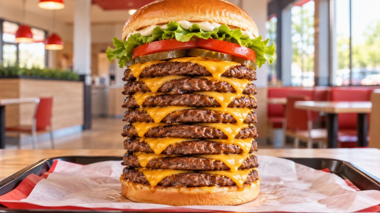 Wendy’s brings back the T-Rex Burger with 9 beef patties and 9 cheese slices