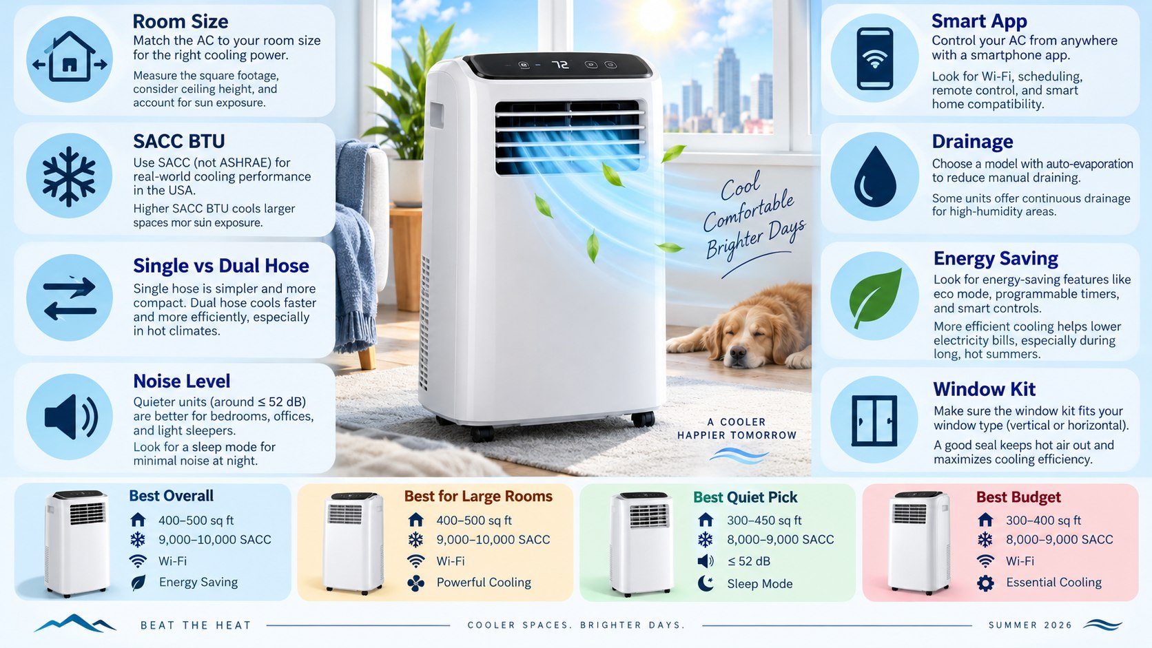 Portable AC Prices Reach $400–$700 in 2026 as Dual-Hose Inverter Models Lead the US Market