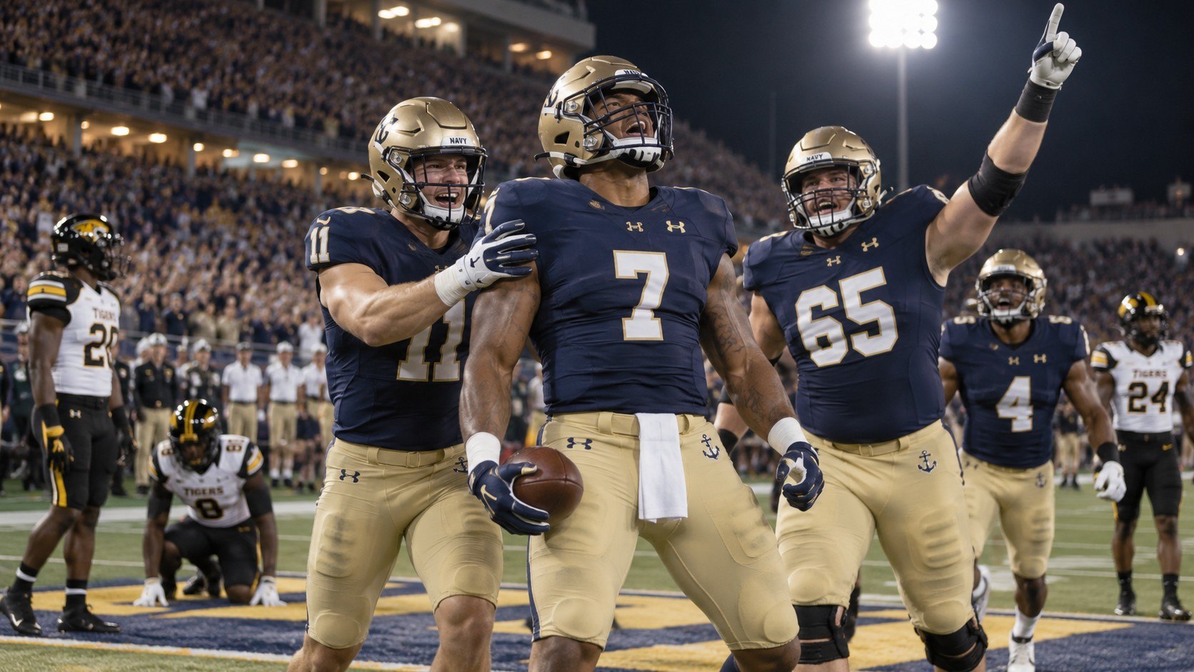 Navy vs Towson: Braxton Woodson powers 42-15 win with 200 rushing yards
