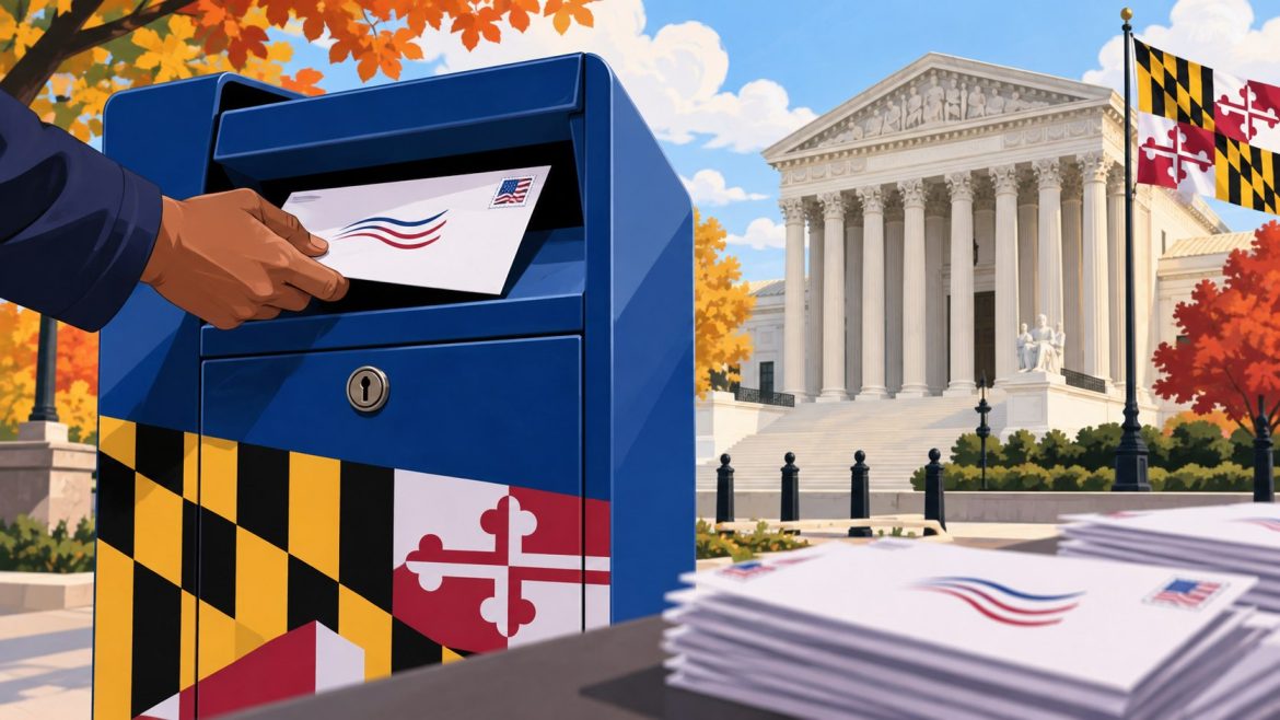 Maryland mail-in voting rules remain unchanged for the November 3 election after the Supreme Court kept an injunction against new USPS restrictions in place.