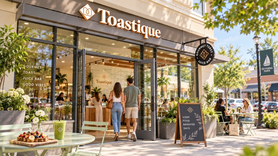 Toastique Severna Park opening is set for September 19 at Park Plaza, with gourmet toast, smoothies, coffee and grand-opening rewards.