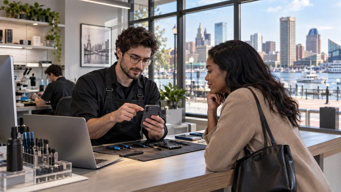 Best Apple service centers in Baltimore 2026: compare authorized Apple repair, iPhone and Mac service, addresses, warranty rules, parts, costs and same-day options.