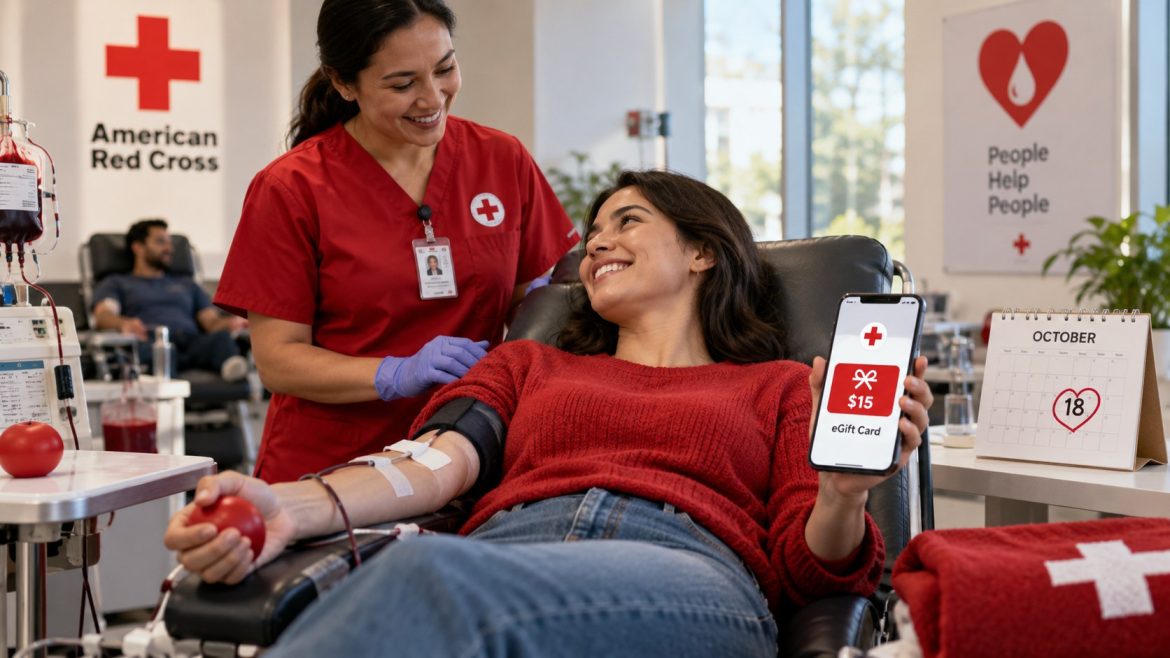 Red Cross blood donation efforts expand across Baltimore, Washington and Delmarva, with donors offered a $15 e-gift card through Oct. 18.