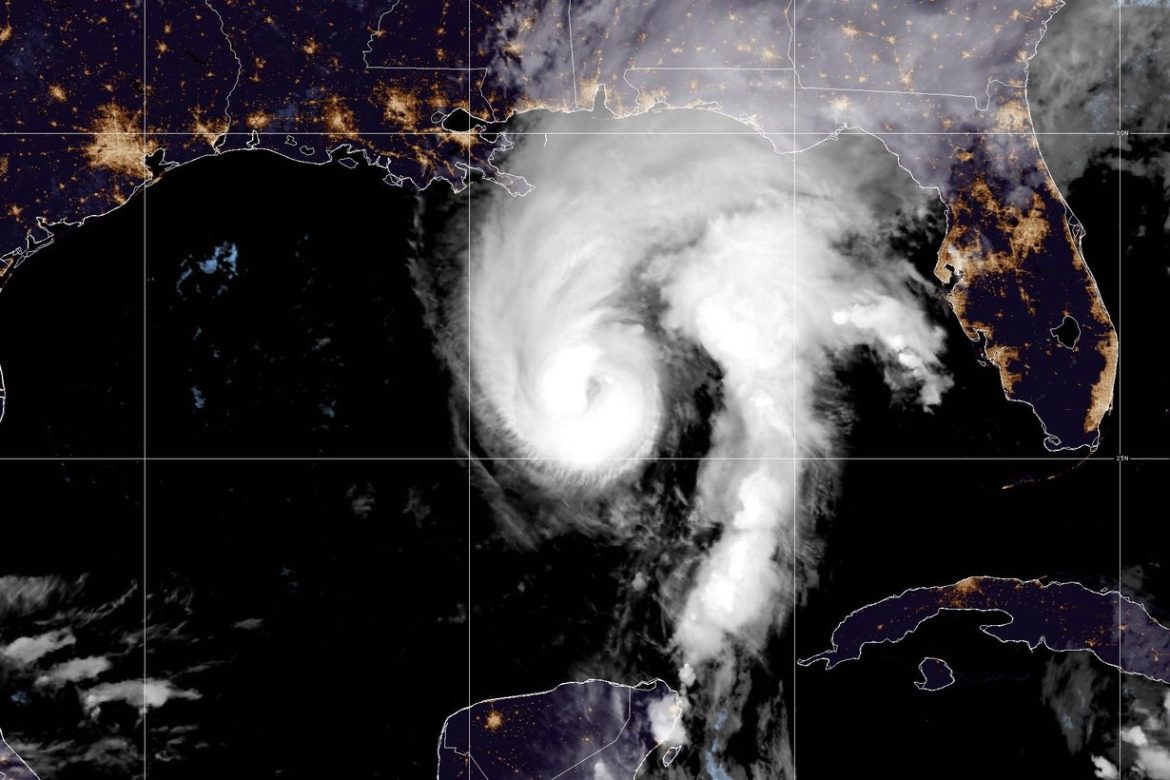 Satellite image of Hurricane Isaias in the Gulf of Mexico on October 9, 2026