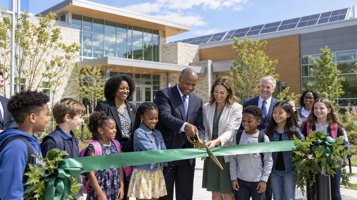 Deer Park Elementary net-zero school opens in Owings Mills with solar panels, geothermal HVAC and space for about 735 students.