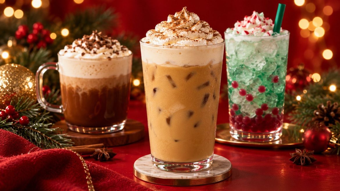 Starbucks holiday menu 2026 launches November 5 with Tiramisu Velvet drinks, Peppermint Mocha, new food and seasonal merchandise.