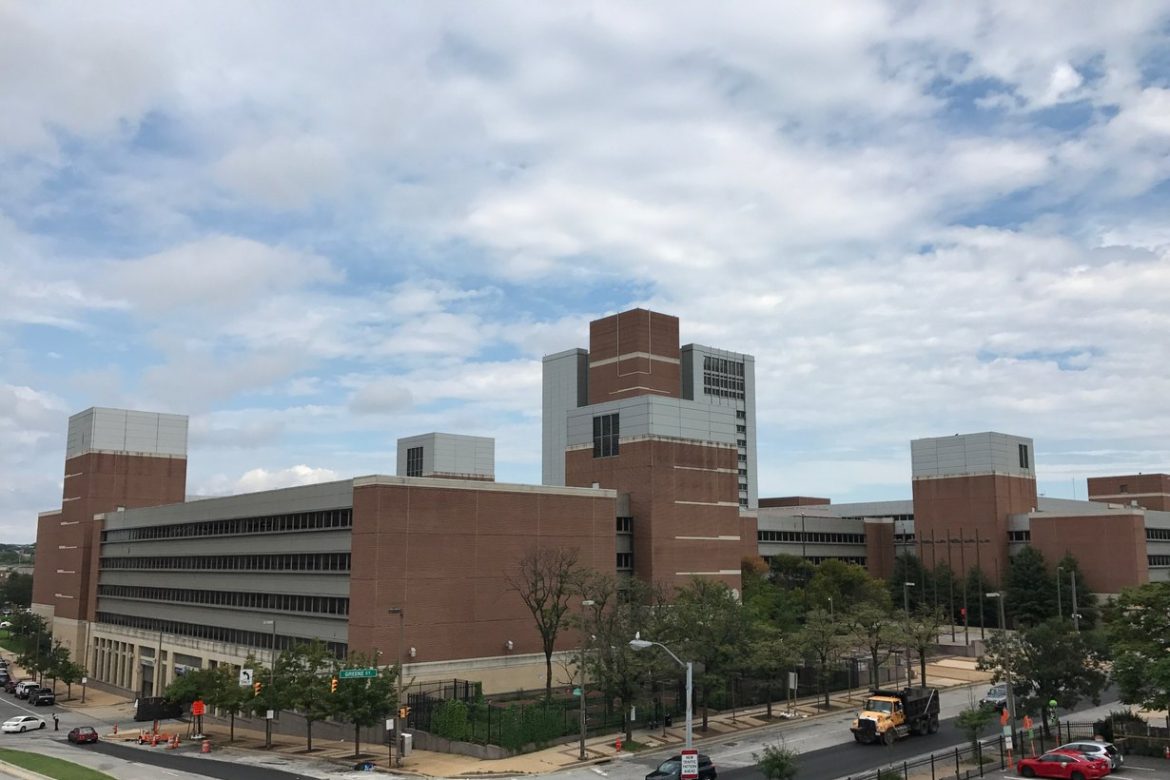 The Social Security Administration Metro West tower and complex on North Greene Street in Baltimore